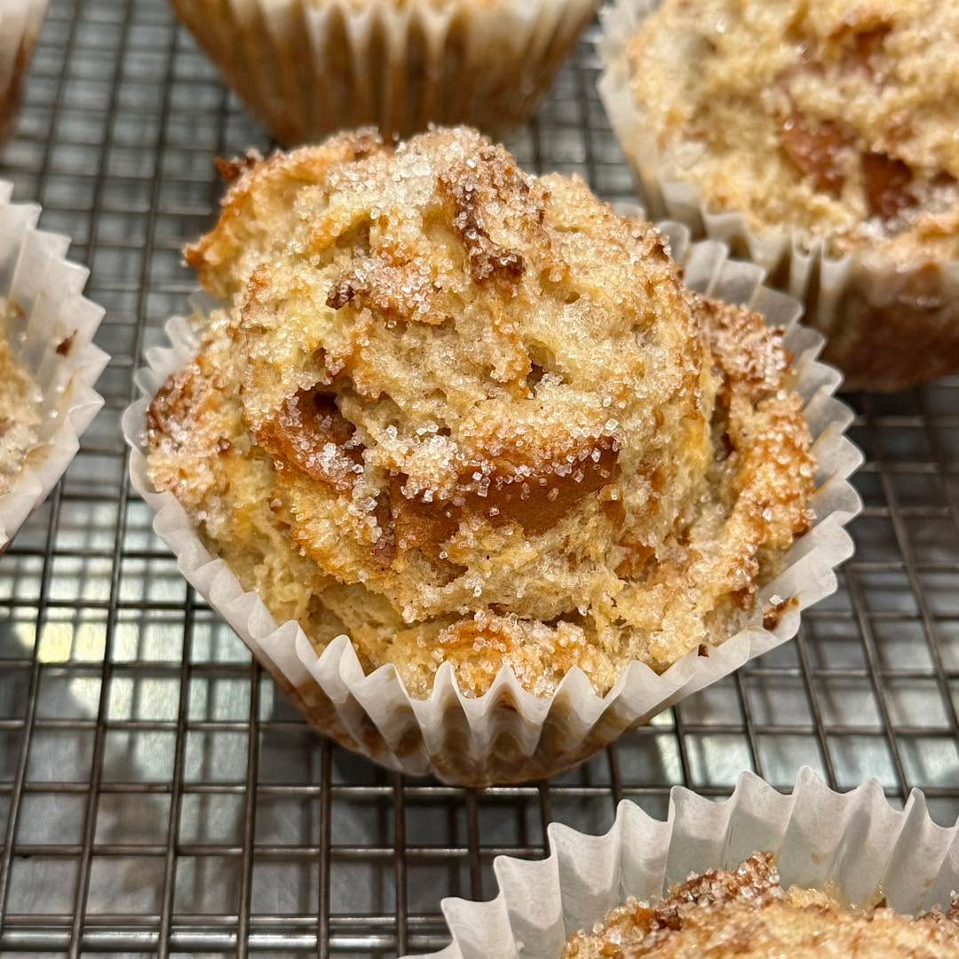 Banana Rum Bread Pudding Muffin