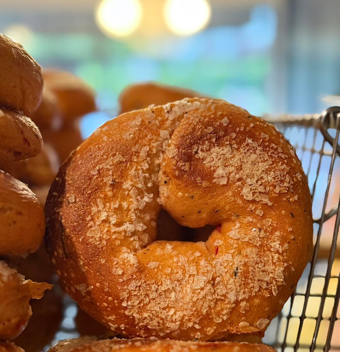 Bagel Special: Salted Sun-Dried Tomato Spinach