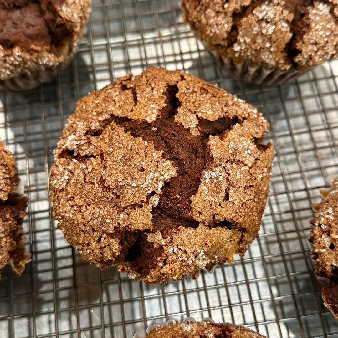 Vegan Chocolate Banana Hazelnut Muffin
