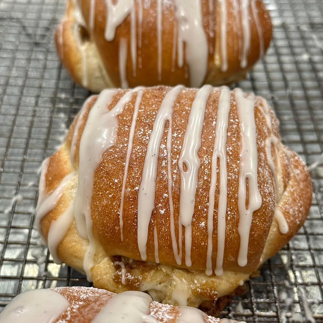 Glazed Banana Bread Challah Pocket
