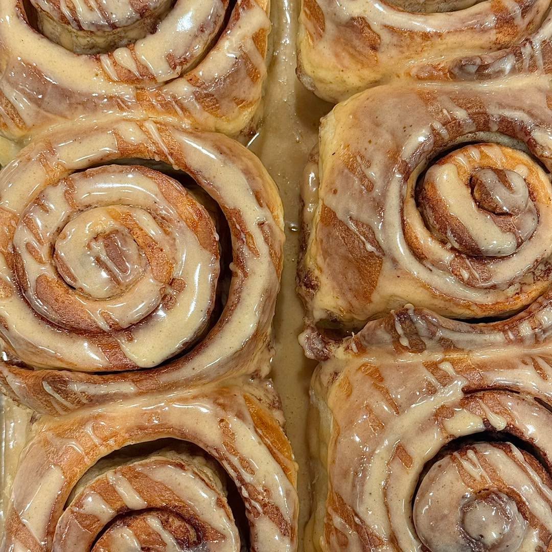 Pumpkin Glazed Cinnamon Roll