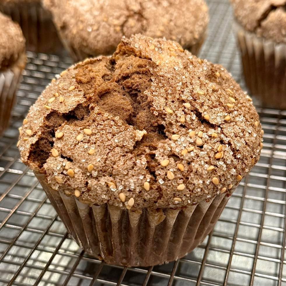 Vegan Chocolate Maple Tahini Muffin