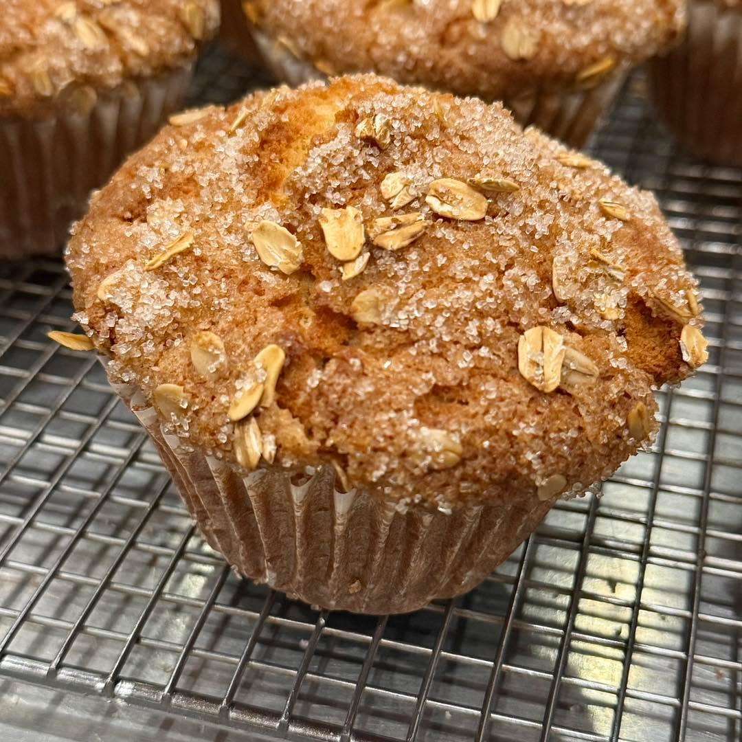 Vanilla Bean Oatmeal Cinnamon Muffin