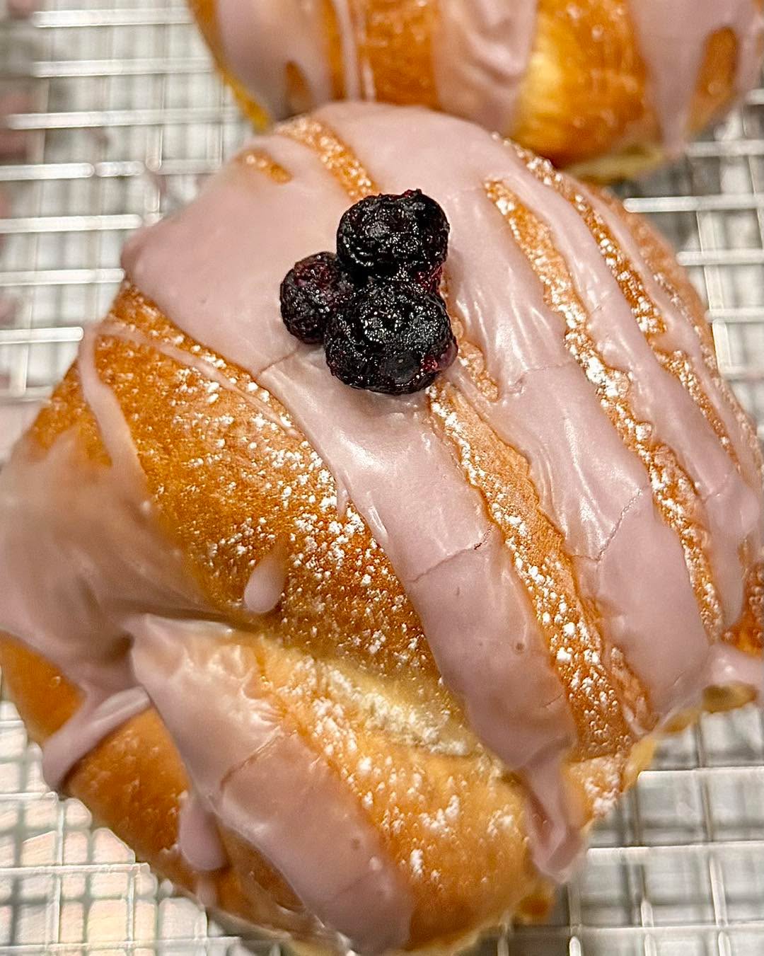 Blueberry Glazed Lemon Cookie Challah Pocket