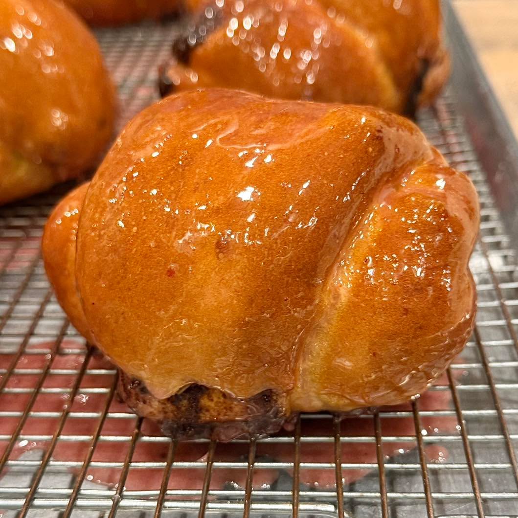 Strawberry Glazed Nutella Challah Pocket