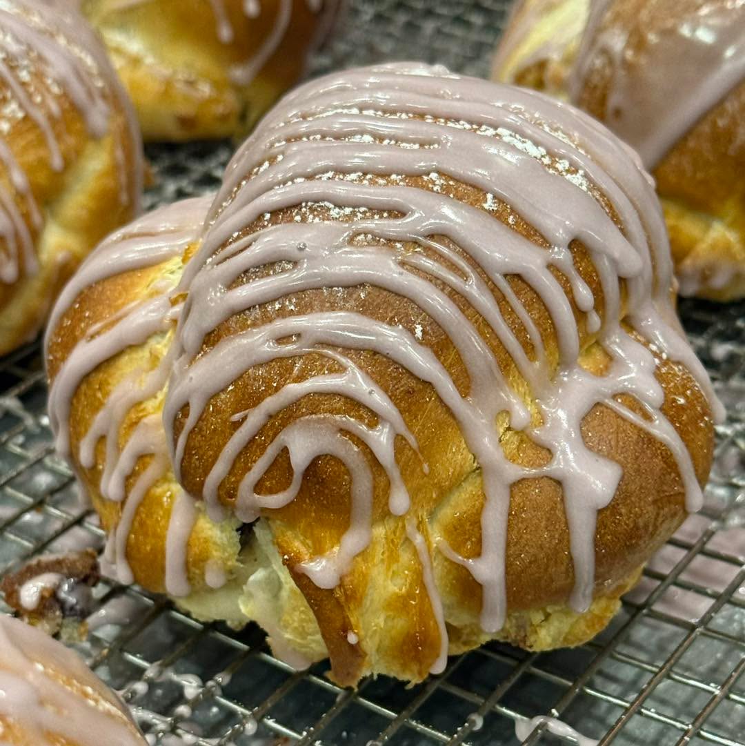 Blueberry Glazed Lemon Coconut Cake Challah Pocket