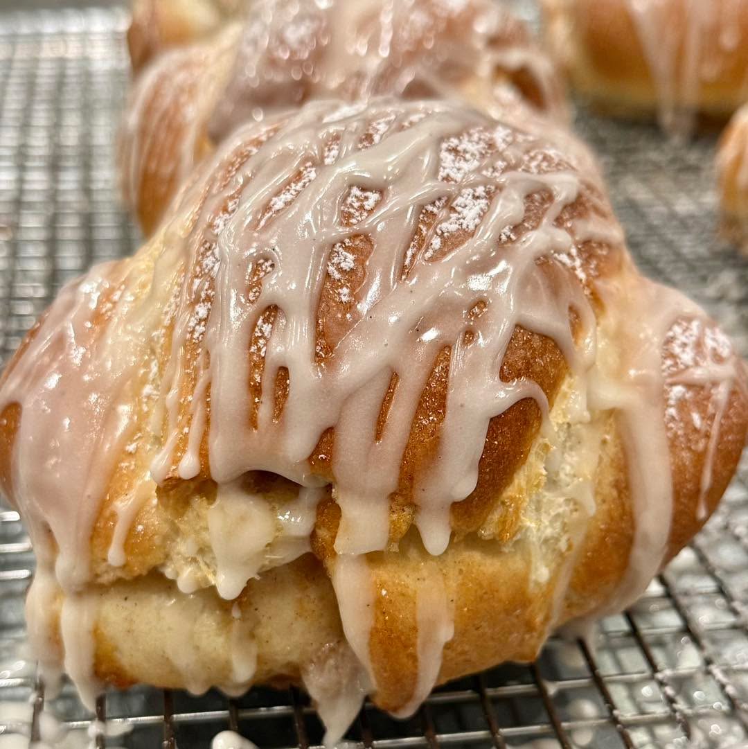 Glazed & Stuffed Hazelnut Cookie Challah Pocket