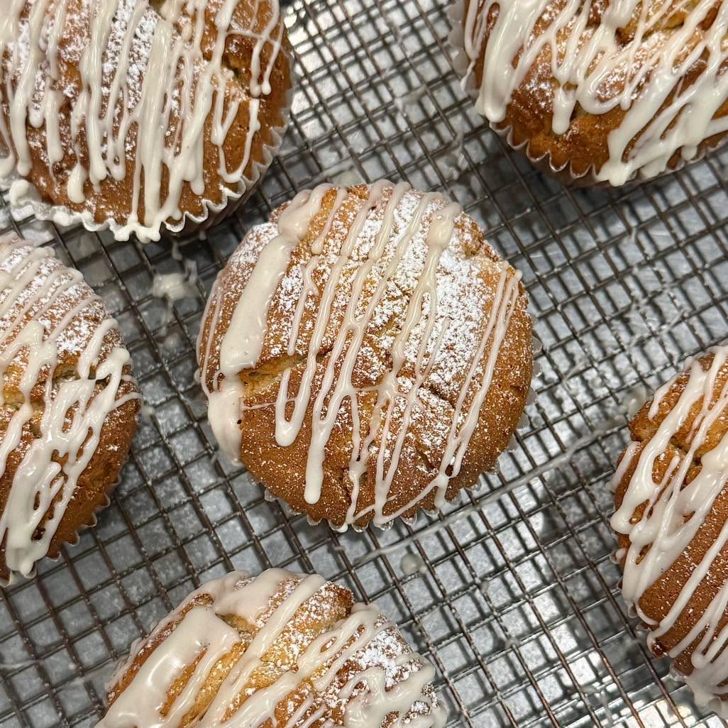 Glazed Vanilla Bean Cornbread Muffin