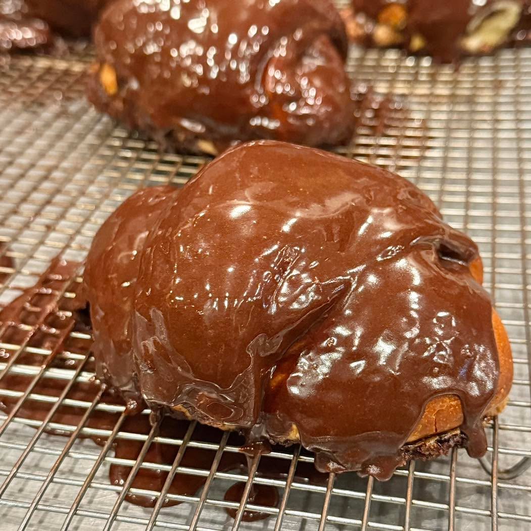 Chocolate Orange Glazed Nutella Challah Pocket