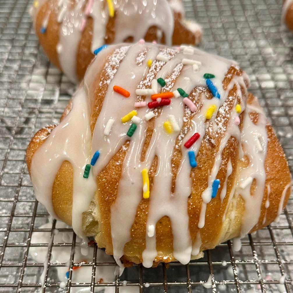 Glazed & Stuffed Birthday Cake Challah Pocket