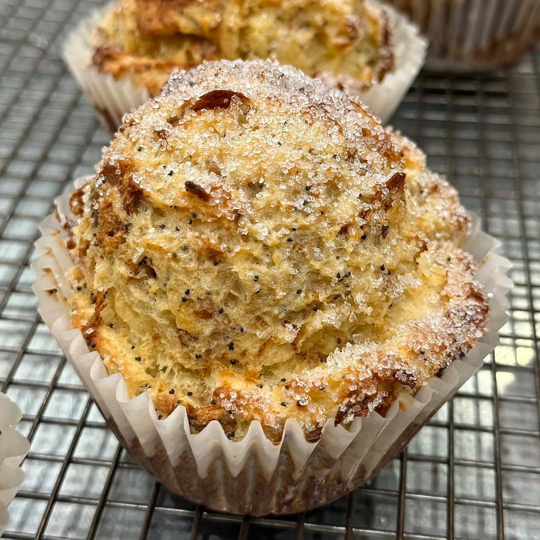 Lemon Poppyseed Bread Pudding Muffin